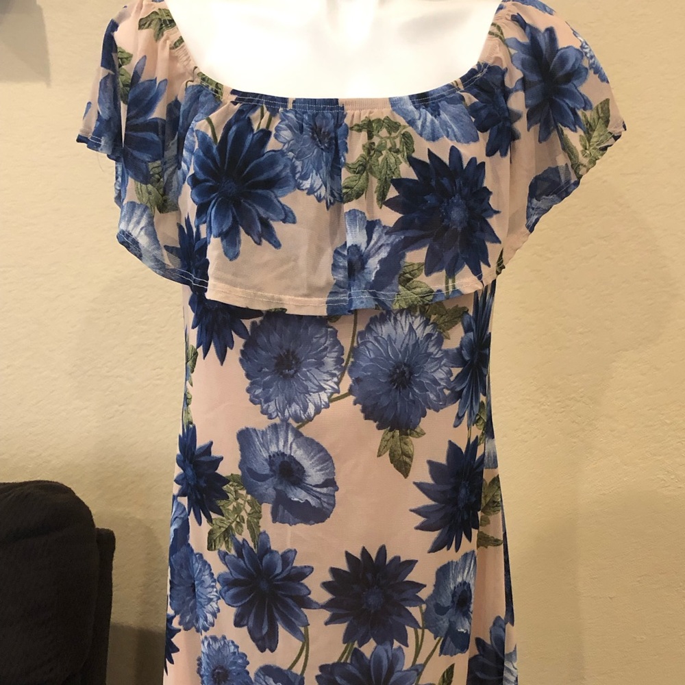 Charlotte Russe Blue Flower Dress